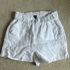 Jcrew linen pull on shorts.